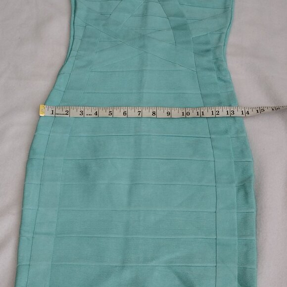 Rachael G Stretch Strappy Dress in Blue-Green Size S. - Picture 7 of 13